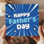 Happy Fathers Day Superhero Card For Dad 145 x 145mm Novelty