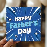 Happy Fathers Day Superhero Card For Dad 145 x 145mm Novelty