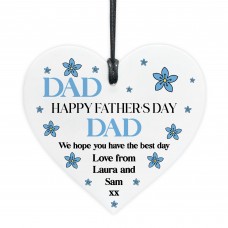 Gift For Dad For Fathers Day Heart Plaque Personalised Gift