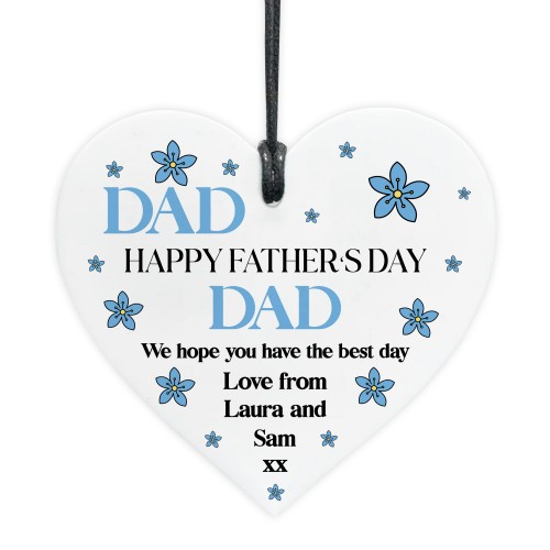 Gift For Dad For Fathers Day Heart Plaque Personalised Gift