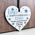Gift For Dad For Fathers Day Heart Plaque Personalised Gift