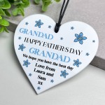 Gift For Grandad For Fathers Day Heart Plaque Personalised