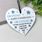 Gift For Grandad For Fathers Day Heart Plaque Personalised