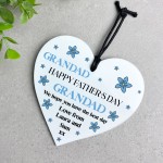 Gift For Grandad For Fathers Day Heart Plaque Personalised