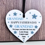 Gift For Grandad For Fathers Day Heart Plaque Personalised