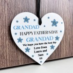 Gift For Grandad For Fathers Day Heart Plaque Personalised