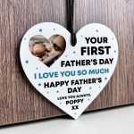 Gift For New Daddy For 1st Fathers Day Heart Plaque Personalised
