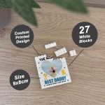Personalised Gift For Dad For Fathers Day Best Daddy Gift Block
