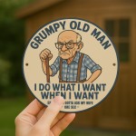 Funny Dad Grandad Sign Grumpy Old Man Plaque Gift Fathers Day