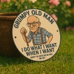 Funny Dad Grandad Sign Grumpy Old Man Plaque Gift Fathers Day