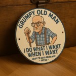 Funny Dad Grandad Sign Grumpy Old Man Plaque Gift Fathers Day