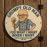 Funny Dad Grandad Sign Grumpy Old Man Plaque Gift Fathers Day