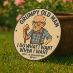Funny Dad Grandad Sign Grumpy Old Man Plaque Gift Fathers Day
