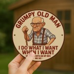 Grumpy Old Man Sign For Dad Grandad Fathers Day Garage Workshop 