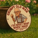 Grumpy Old Man Sign For Dad Grandad Fathers Day Garage Workshop 