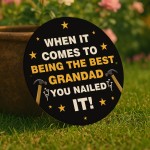 Fathers Day Gift For Grandad Nailed It Grandad Gift Man Cave