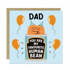 Fathers Day Card For Dad My Favourite Human Bean Card For Dad