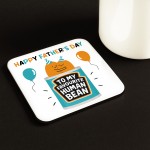 Funny Gift For Fathers Day MY FAVOURITE HUMAN BEAN Coaster Gift