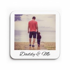 Personalised Daddy Gift Daddy And Me Photo Coaster Gift