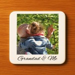 Personalised Grandad Gift Grandad And Me Photo Coaster Gift