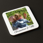 Personalised Grandad Gift Grandad And Me Photo Coaster Gift