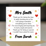 Cute Teacher Card With Kraft Envelope Thank You Poem For Teacher