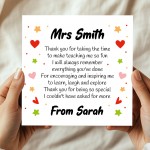 Cute Teacher Card With Kraft Envelope Thank You Poem For Teacher