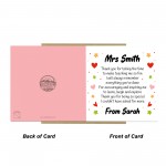 Cute Teacher Card With Kraft Envelope Thank You Poem For Teacher