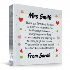 Personalised Gift For Teacher Poem Plaque Thank You Gift