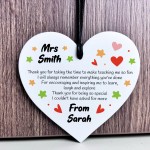 PERSONALISED Teacher Gift Heart Acrylic Plaque Thank You Gift