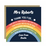 Personalised Amazing Teacher Card With Kraft Envelope Thank You