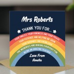 Personalised Amazing Teacher Card With Kraft Envelope Thank You