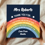 Personalised Amazing Teacher Card With Kraft Envelope Thank You