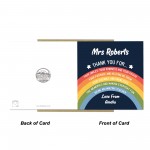 Personalised Amazing Teacher Card With Kraft Envelope Thank You
