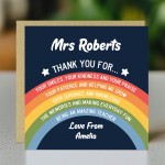 Personalised Amazing Teacher Card With Kraft Envelope Thank You