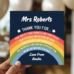 Personalised Amazing Teacher Card With Kraft Envelope Thank You
