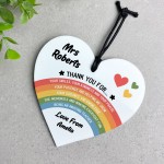 PERSONALISED Teacher Gift Rainbow Acrylic Plaque Thank You Gift