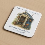 Funny Dad Gift For Fathers Day Birthday DAD COASTER Shed Decor