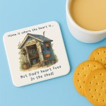 Funny Dad Gift For Fathers Day Birthday DAD COASTER Shed Decor