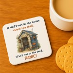 Funny Gift For Fathers Day DAD Coaster Funny Gift For Daddy Dad