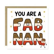 You Are A FAB NAN Card Happy Birthday Card For Nan From Grandson