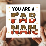 You Are A FAB NAN Card Happy Birthday Card For Nan From Grandson