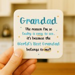 Gifts For Grandad GRANDAD COASTER Grandad Birthday Gift