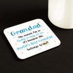 Gifts For Grandad GRANDAD COASTER Grandad Birthday Gift