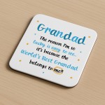 Gifts For Grandad GRANDAD COASTER Grandad Birthday Gift