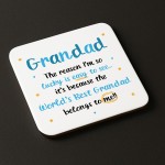 Gifts For Grandad GRANDAD COASTER Grandad Birthday Gift