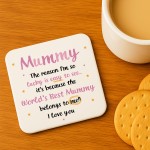 Gifts For Mummy MUMMY COASTER Mummy Birthday Gift From Daughter