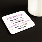 Gifts For Mummy MUMMY COASTER Mummy Birthday Gift From Daughter
