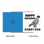 Funny Card For Dad For Birthday DADDY COO Card With Envelope