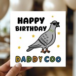 Funny Card For Dad For Birthday DADDY COO Card With Envelope